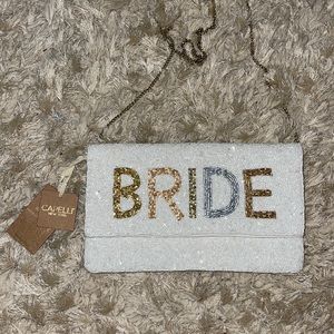 Bride beaded clutch